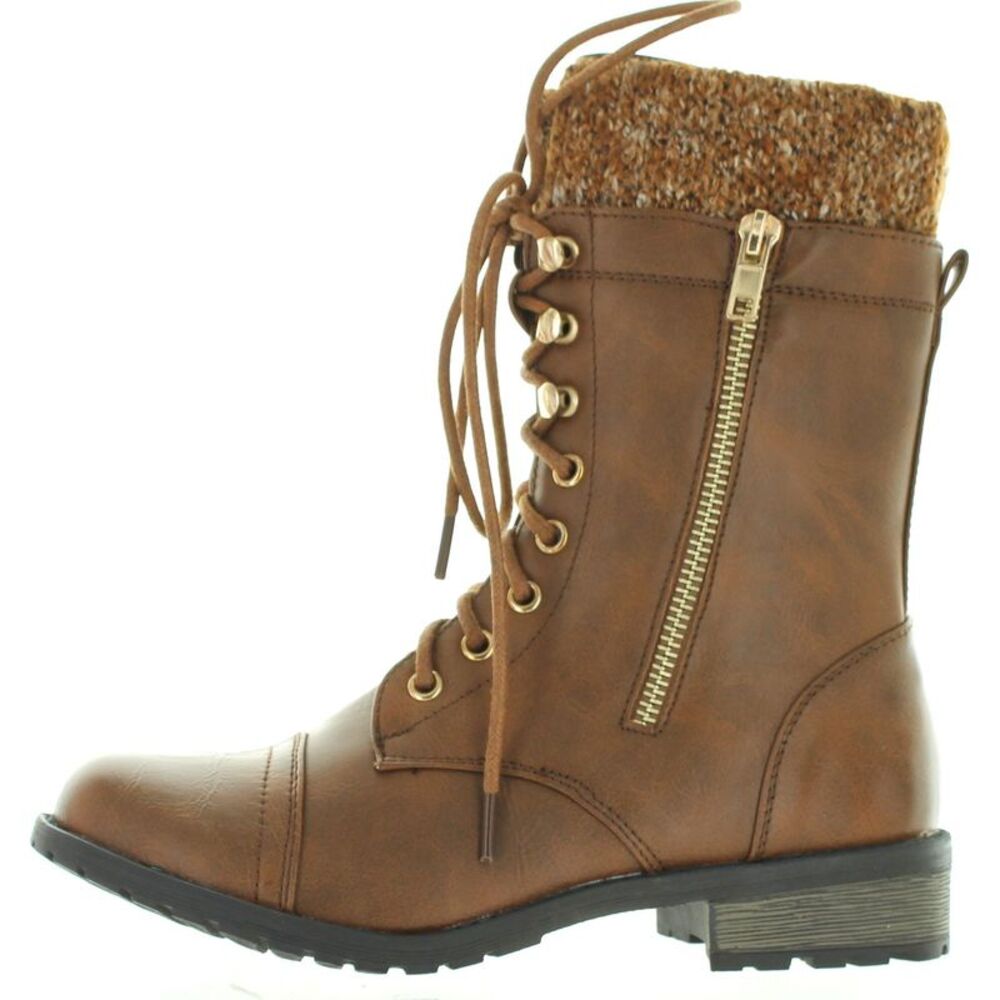 Forever Link Mango-31 Tan Pu Womens boots 7 NEW